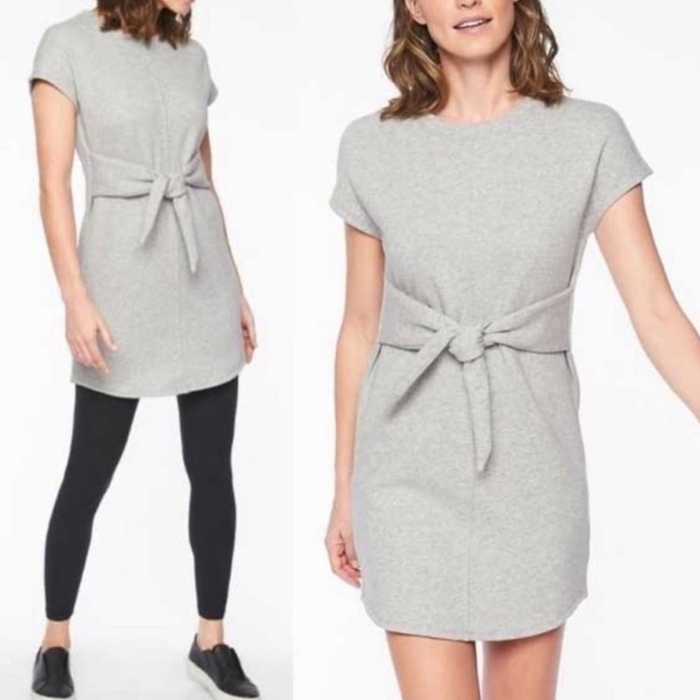 Athleta Embrace Sweatshirt Dress in Grey Size S